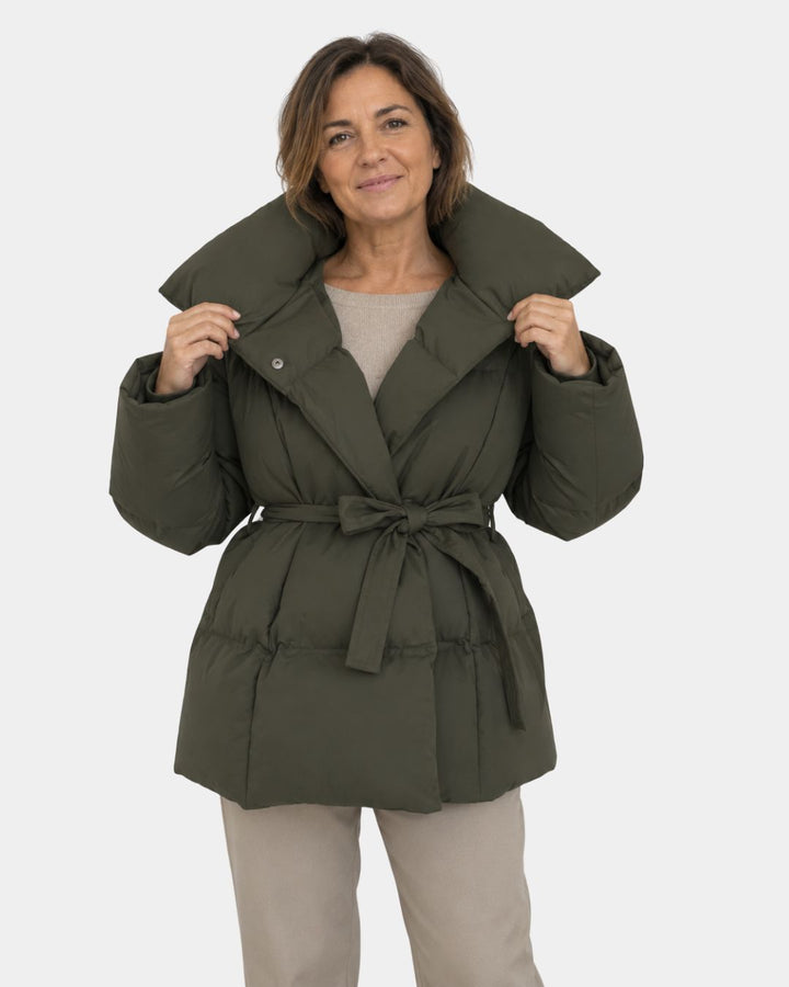 Alixène | Women's Quilted Jacket with Waist Belt
