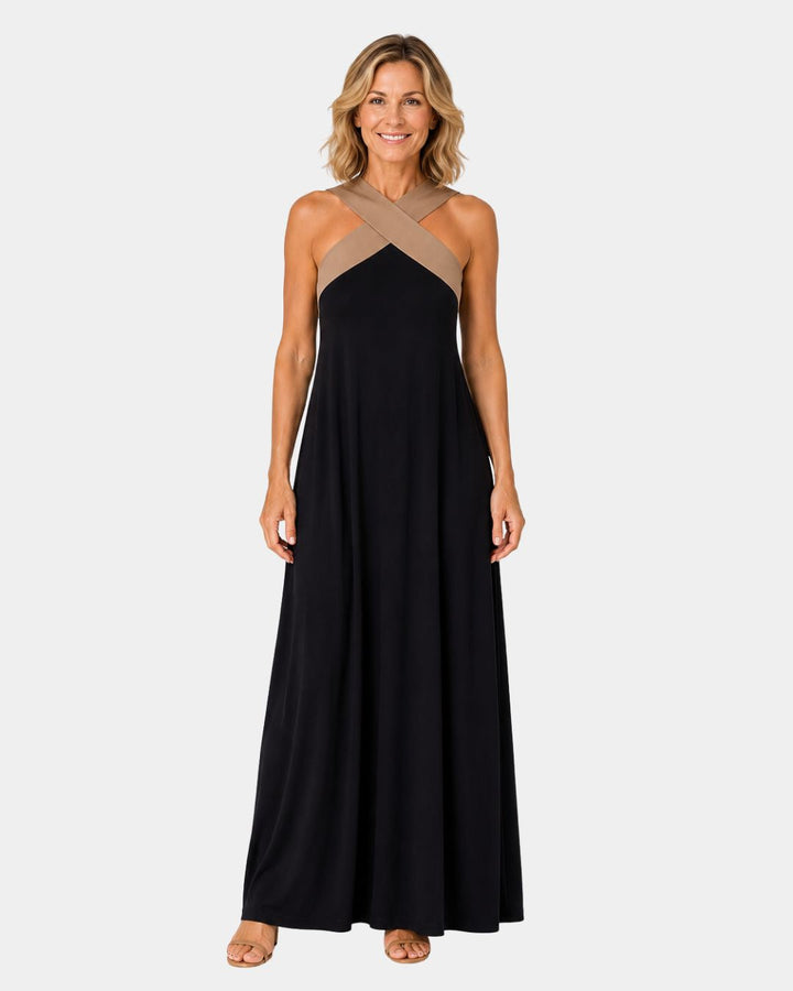 Iva | Maxi dress with crossed straps