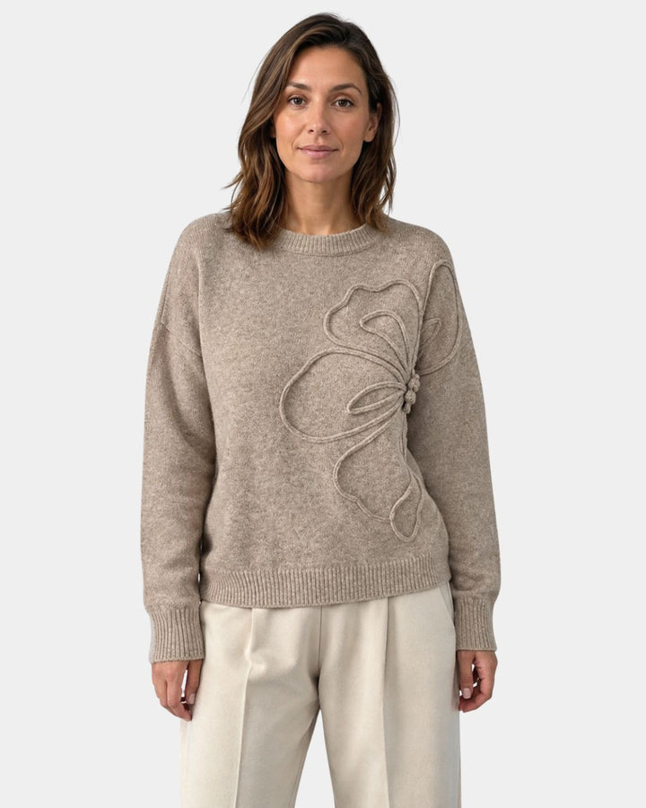 Alma | Knitted Floral Sweater