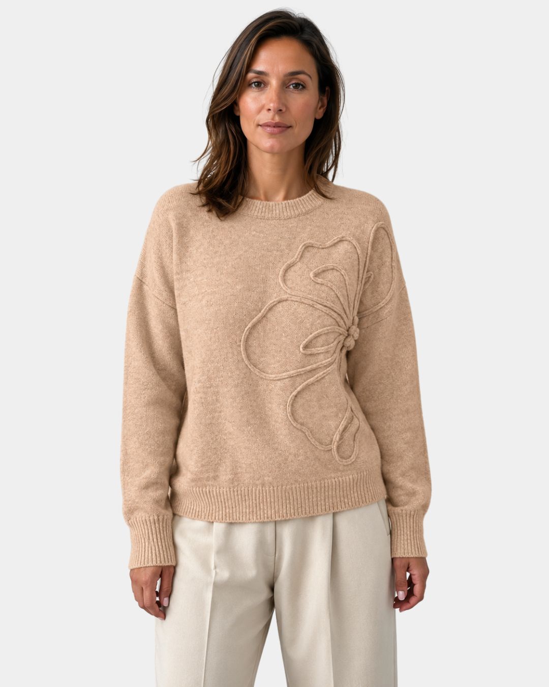 Alma | Knitted Floral Sweater