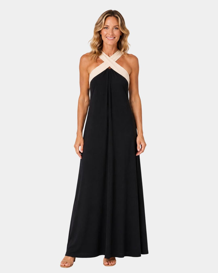 Iva | Maxi dress with crossed straps