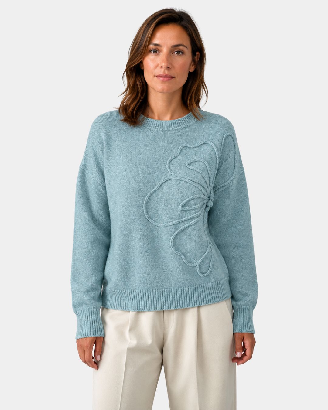Alma | Knitted Floral Sweater