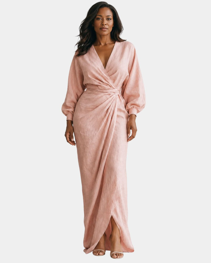Sidonie | Minimalist Maxi Dress in Pink