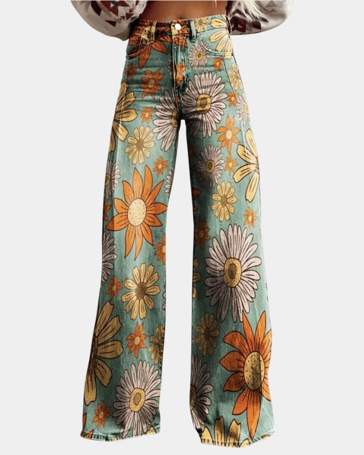 Lya | Floral Palazzo Trousers