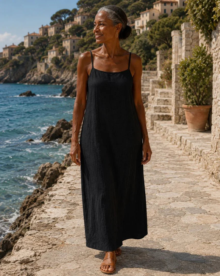 Desideria | Long Dress with Thin Straps