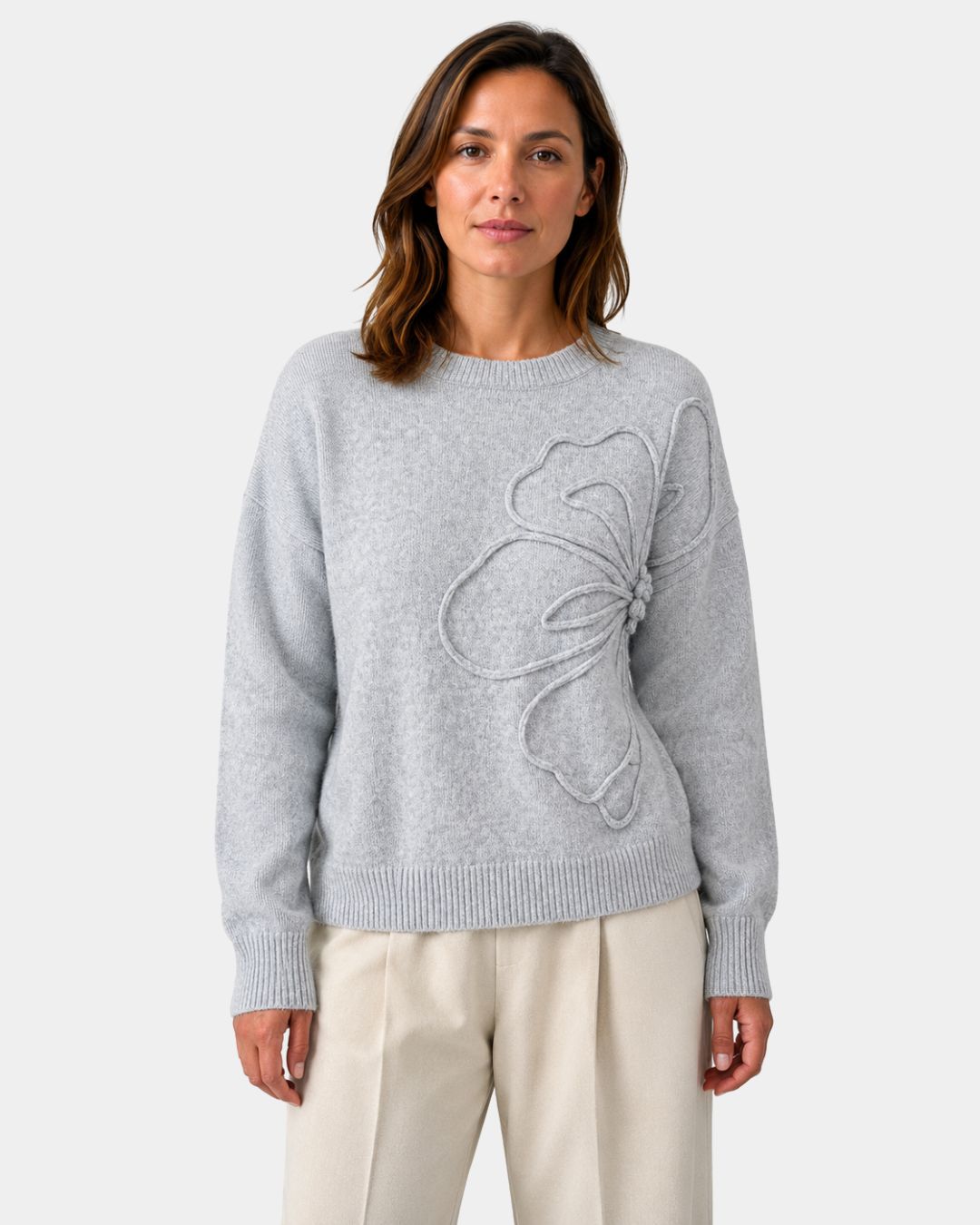 Alma | Knitted Floral Sweater