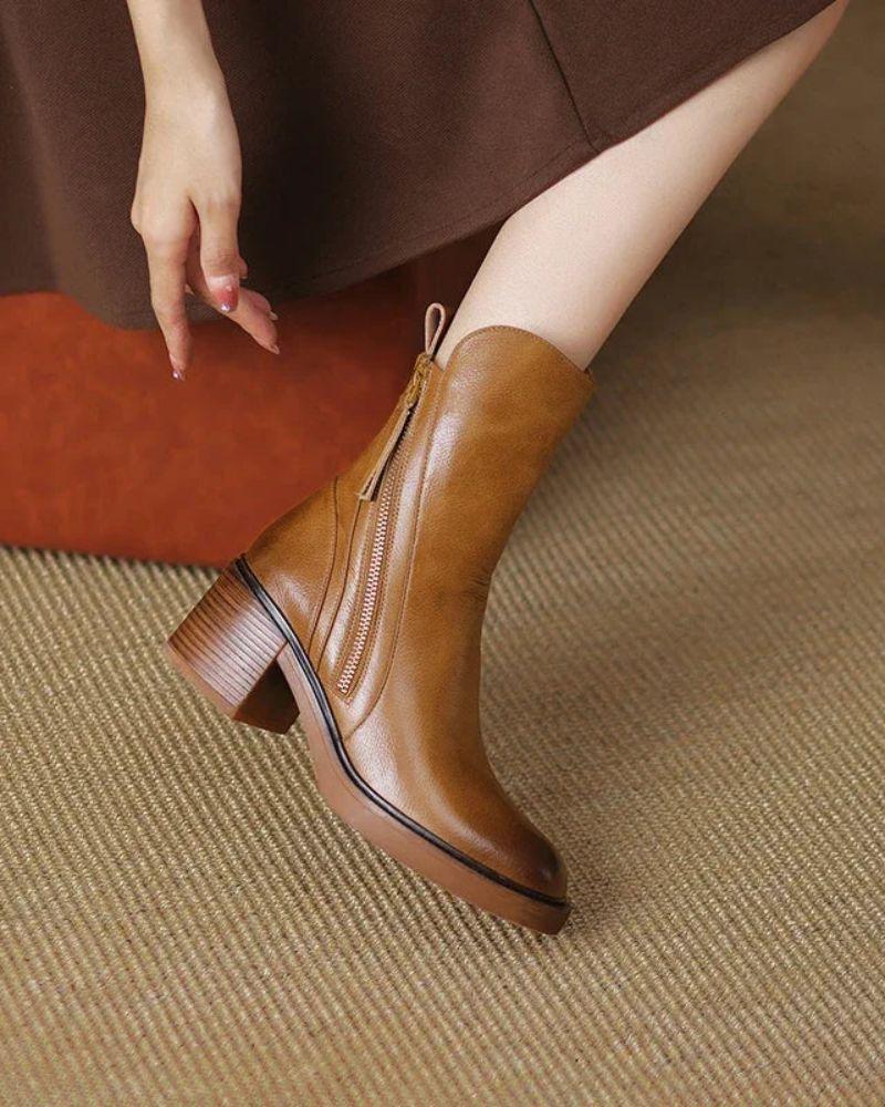 Valorine | Black Leather Boots