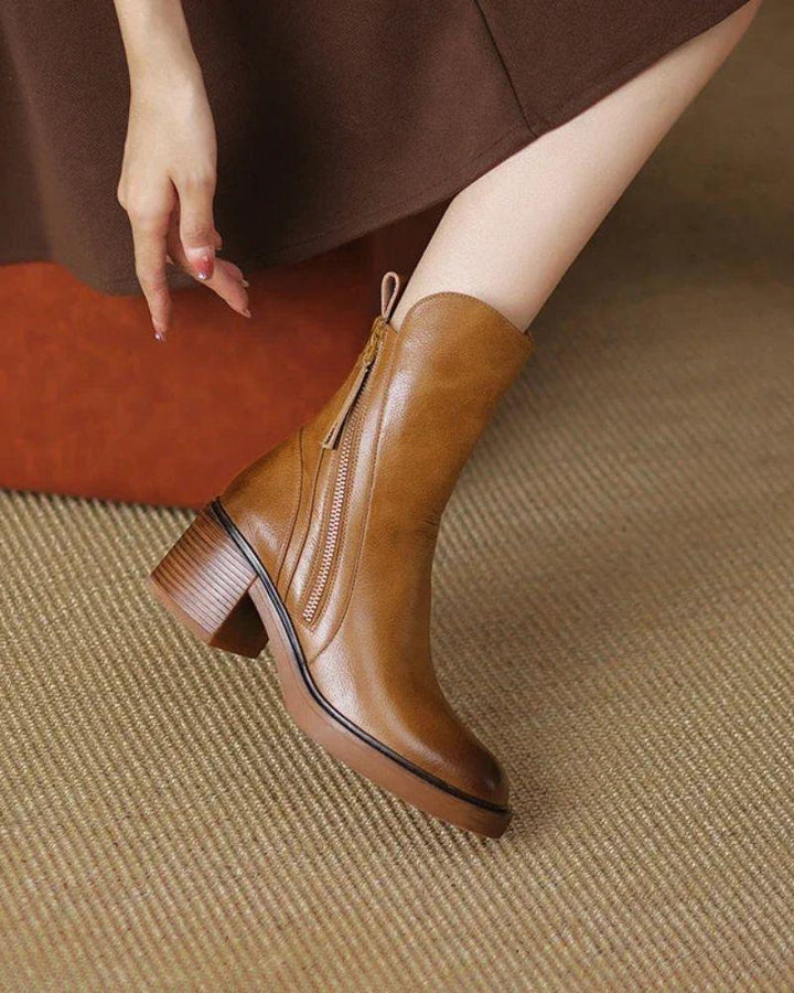 Valorine | Black Leather Boots