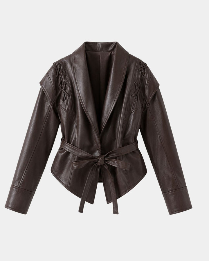 Jolysse | Wrap Coat in Faux Leather