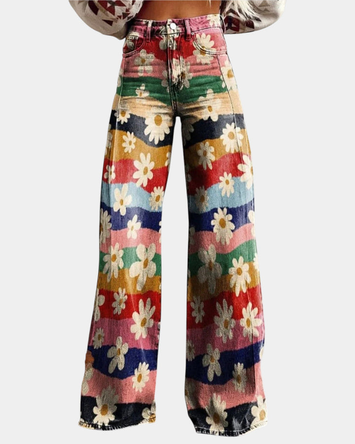 Violet | Elegant Floral Trousers
