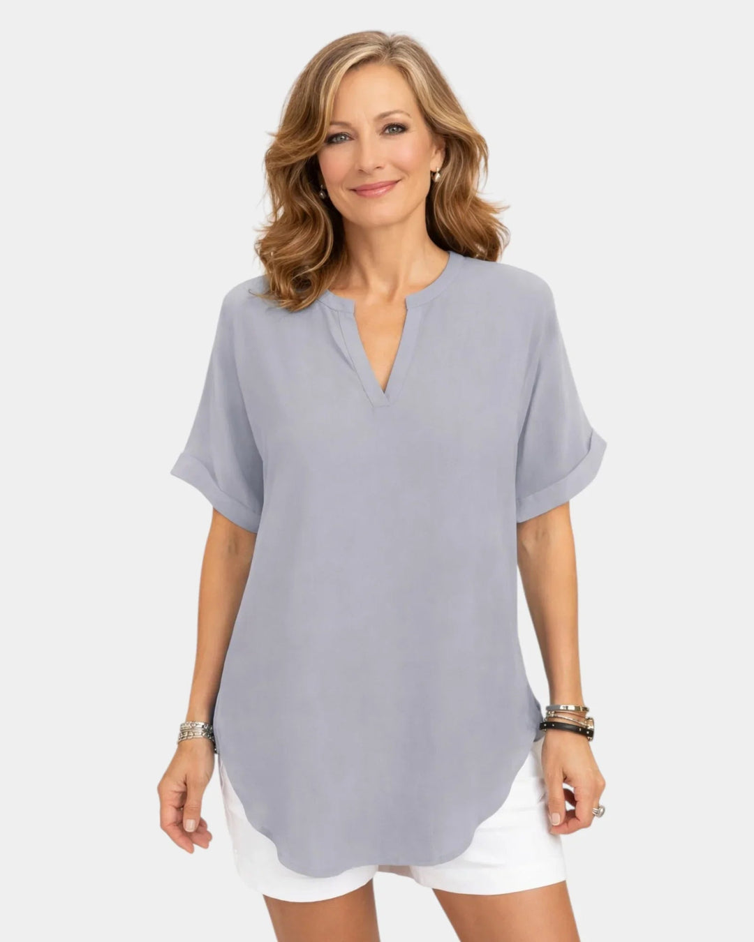 Dóris | Lightweight Top with V-Neck