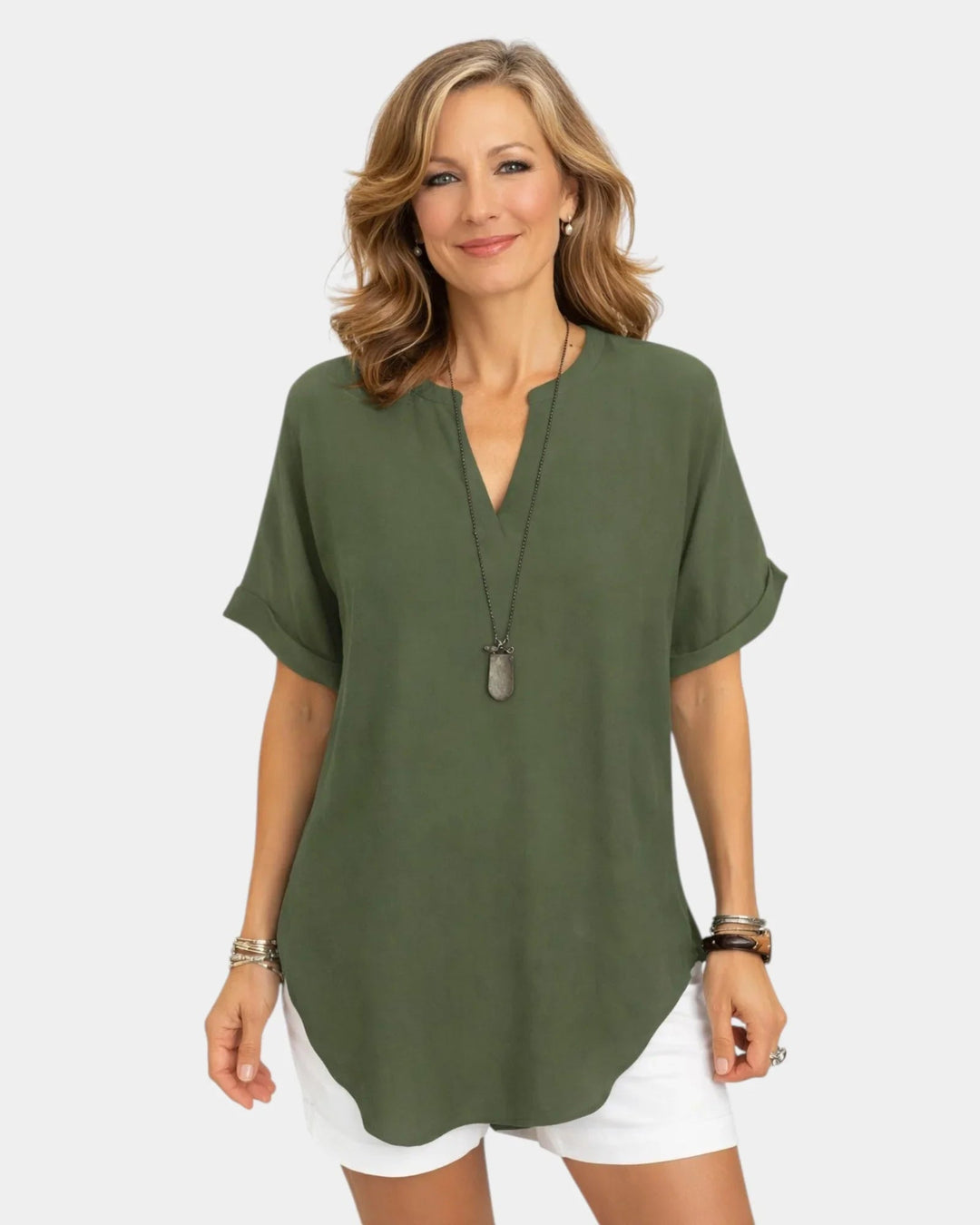 Dóris | Lightweight Top with V-Neck