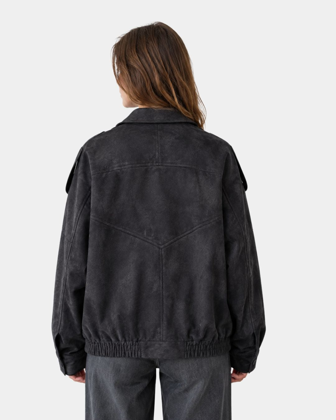 Aurésia | Oversized Synthetic Suede Jacket