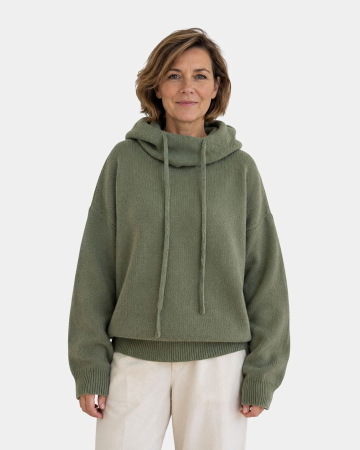 Marie | Cosy Jumper with High Collar and Hood