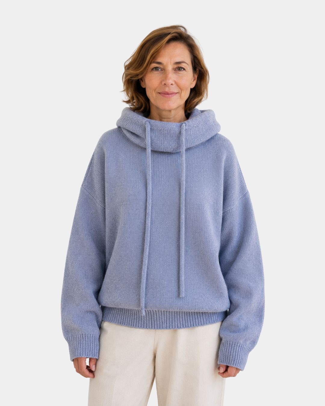 Marie | Cosy Jumper with High Collar and Hood