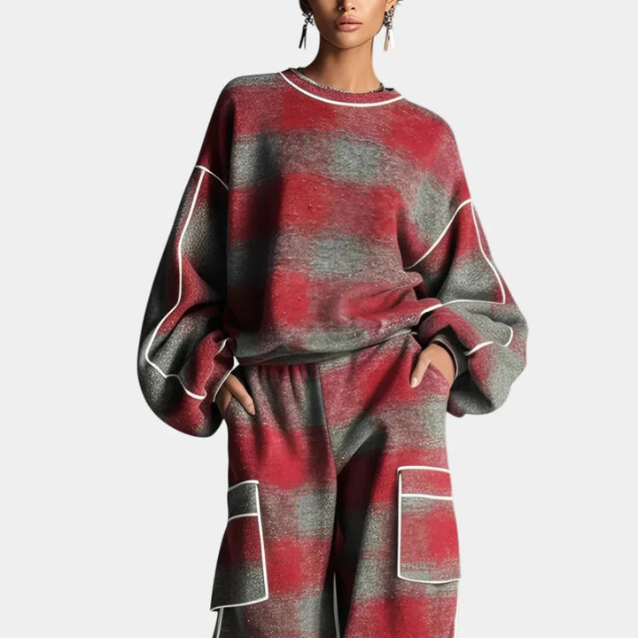 Carmen | Colour Block Sweatshirt and Trouser Set
