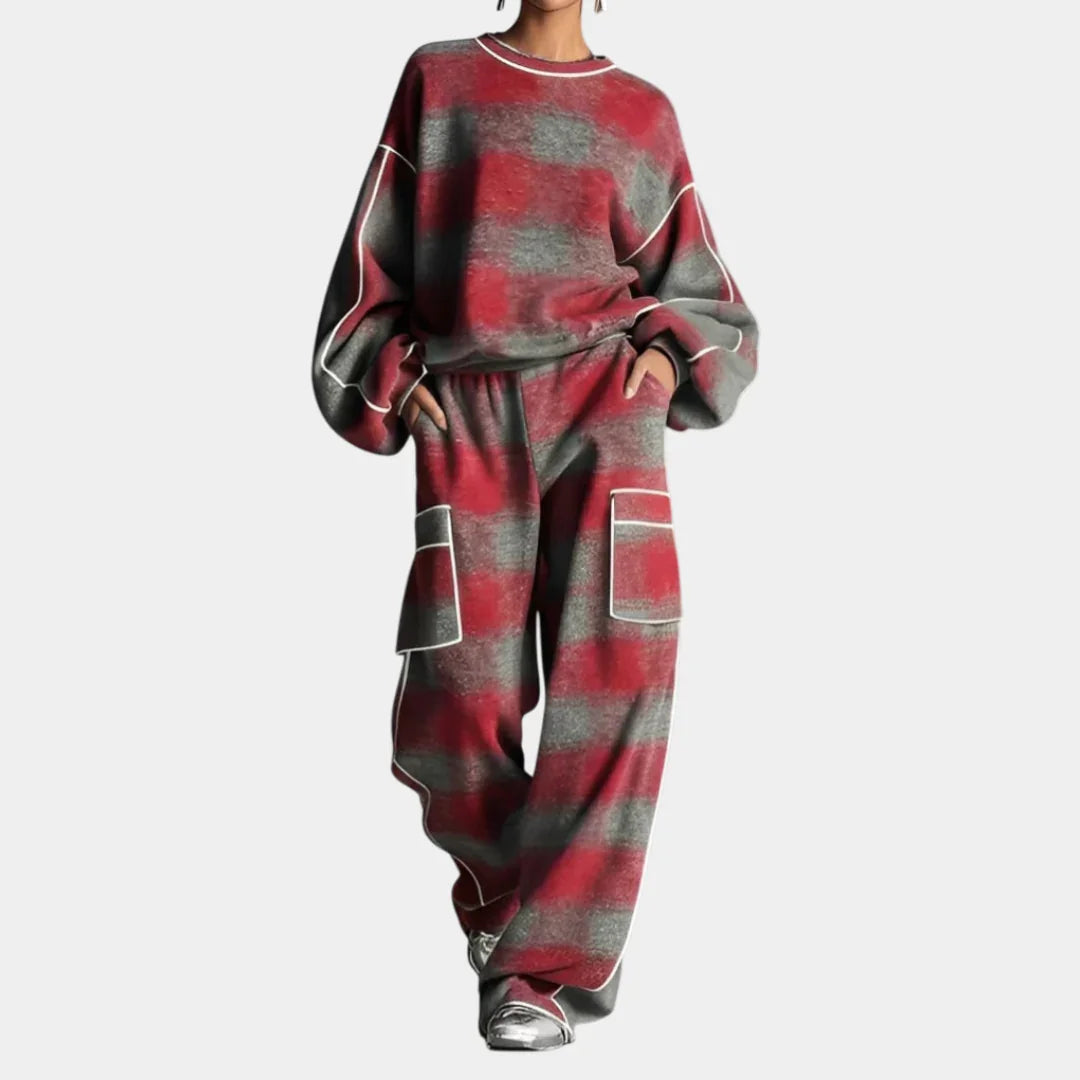 Carmen | Colour Block Sweatshirt and Trouser Set