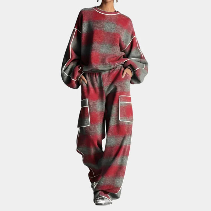 Carmen | Colour Block Sweatshirt and Trouser Set