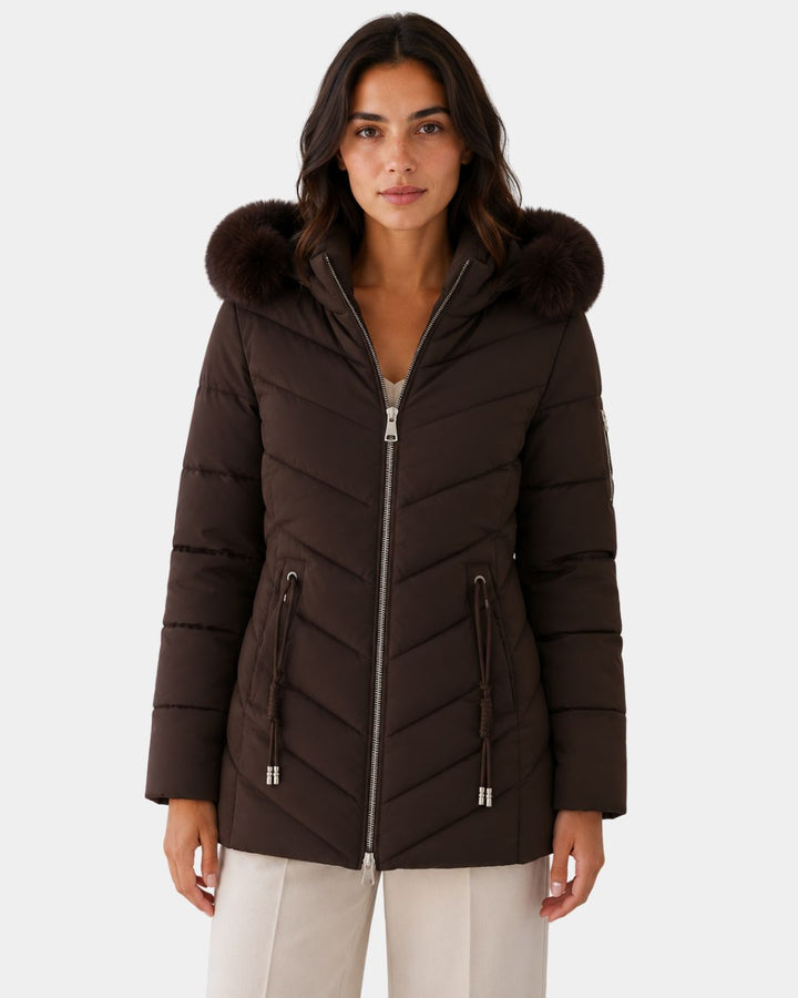 Anéline | Elegant Quilted Puffer Coat