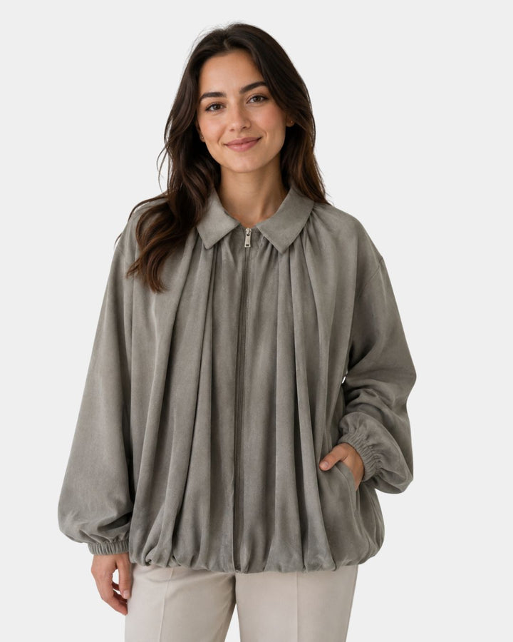 Agnèsine | Vintage Loose Bomber Jacket