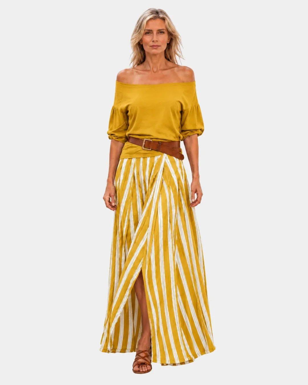 Étiennette | Mediterranean Style Blouse and Skirt Set