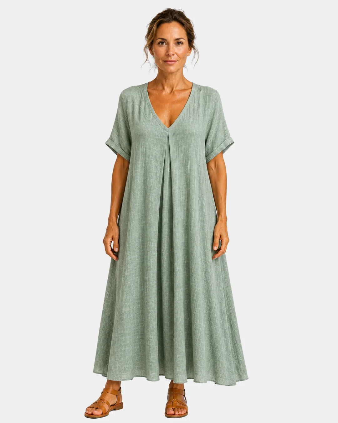 Basine | Lightweight Long Dress with V-Neck