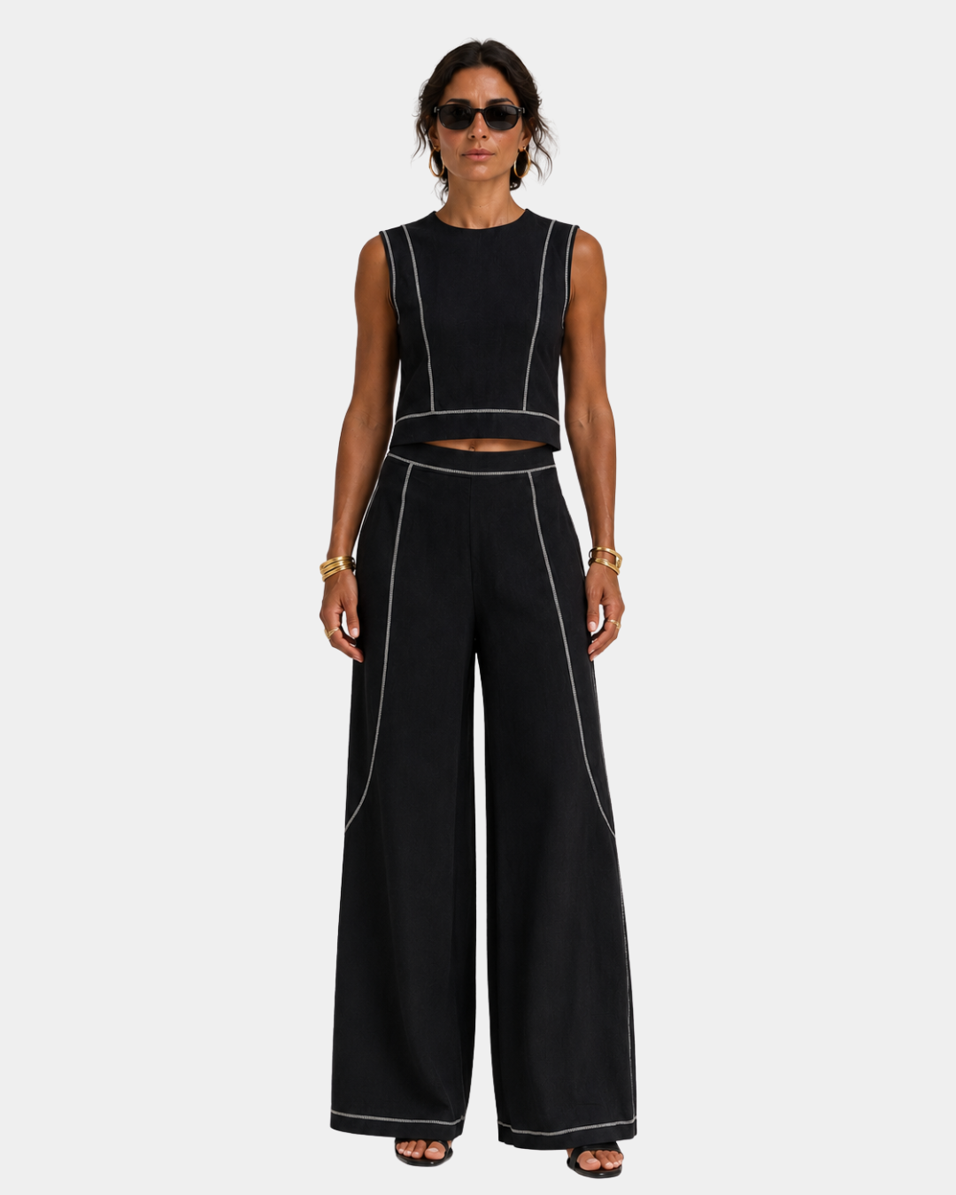 Aymone | Modern Design Trouser and Blouse Set