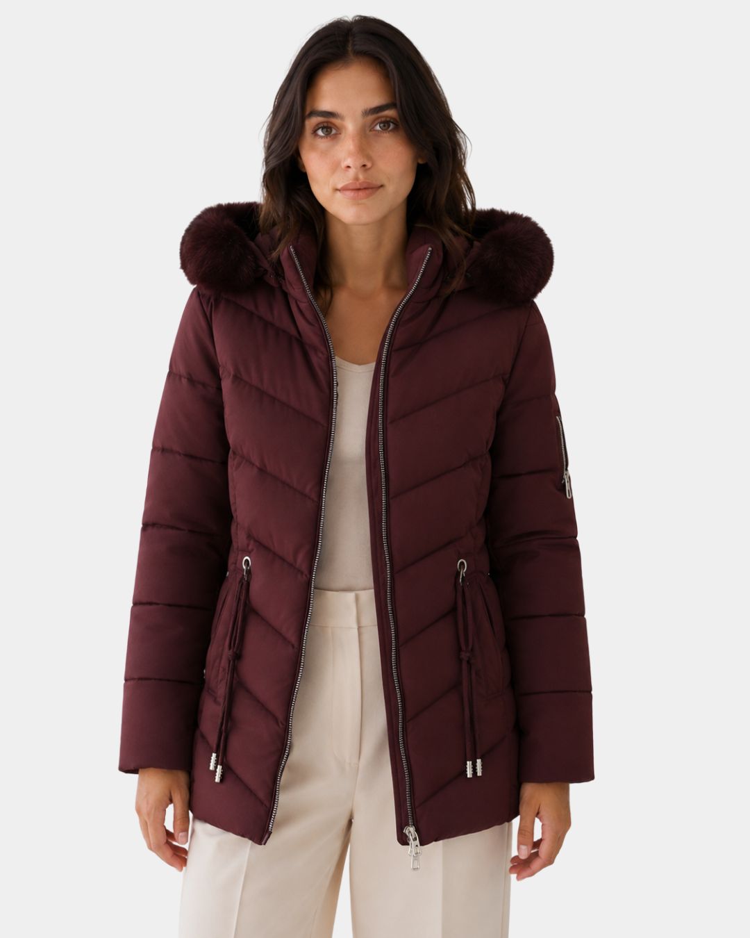 Anéline | Elegant Quilted Puffer Coat