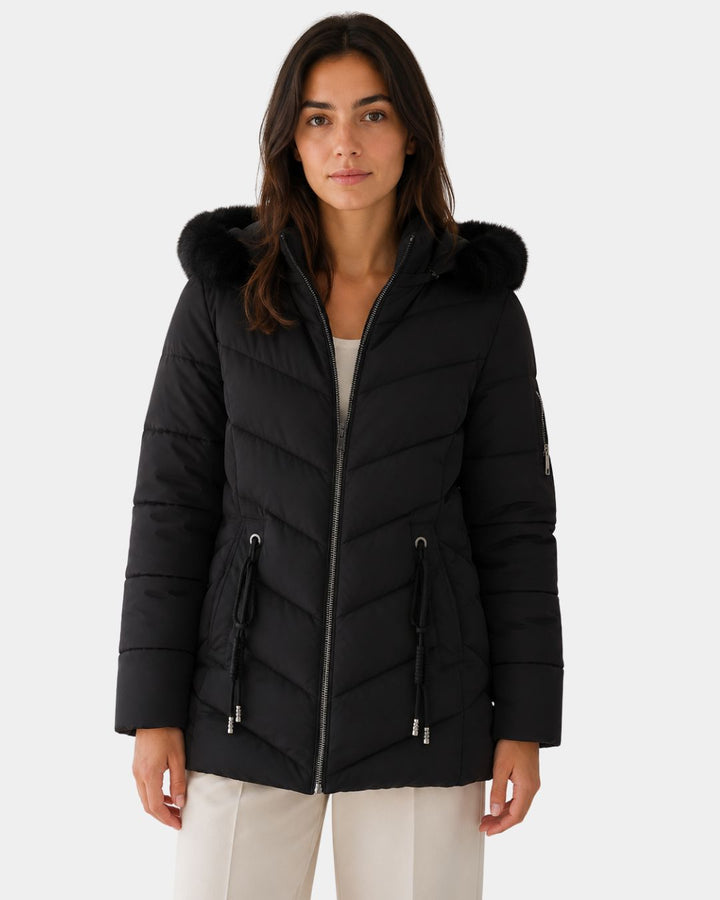 Anéline | Elegant Quilted Puffer Coat