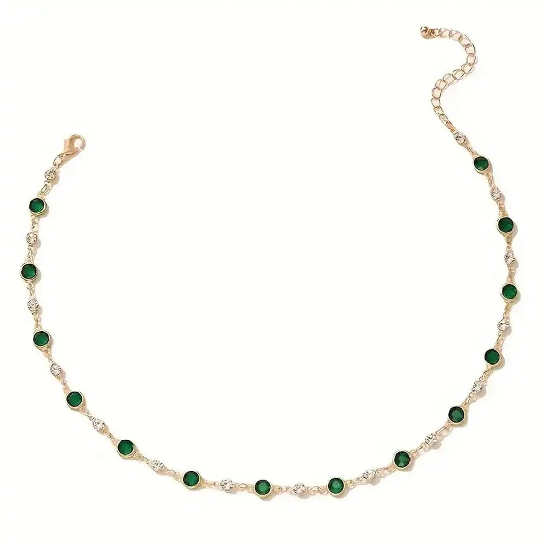 Victory | Verdant Emerald Station Necklace