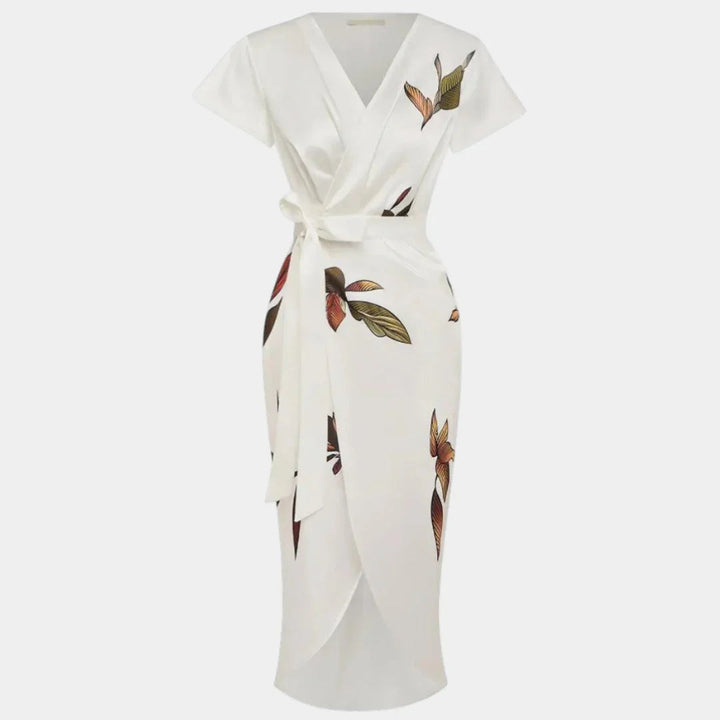 Agathe | Elegant Wrap Dress with Floral Print