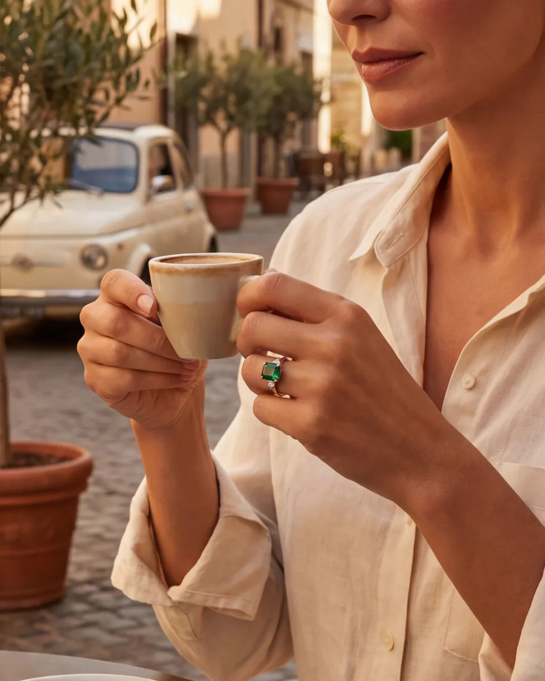 Berthe | Ring with a Green Stone