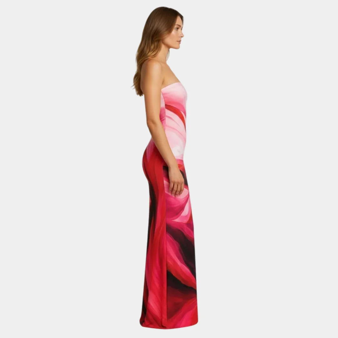 Pascale | Fitted Maxi Dress with Minimalist Design