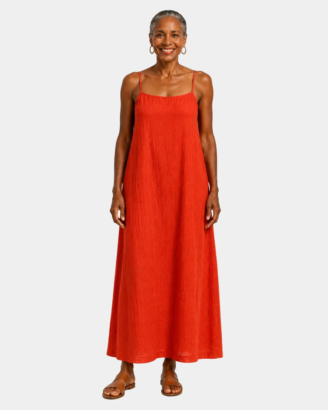 Desideria | Long Dress with Thin Straps