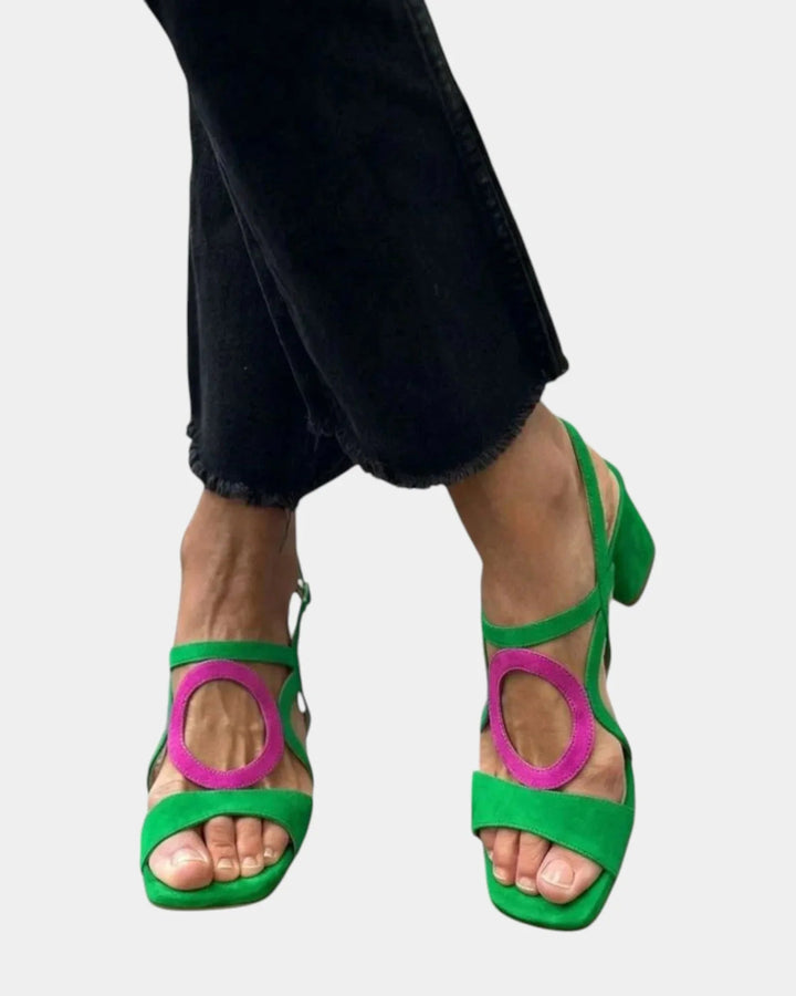 Guillelmine | Square Toe Sandals with Rounded Cut
