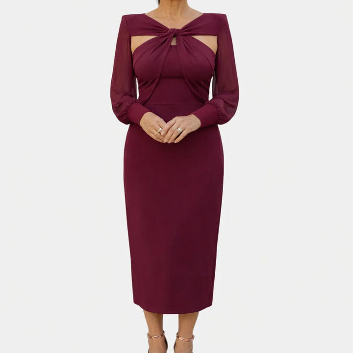 Lucie | Midi Wrap Dress with Sleeves