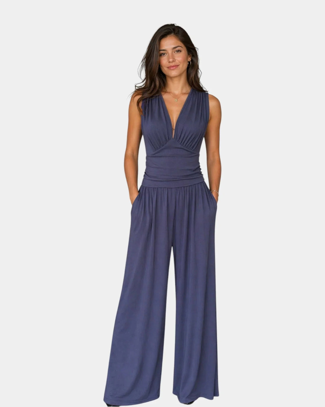 Sultana | Chic Sleeveless Jumpsuit with Wide Legs