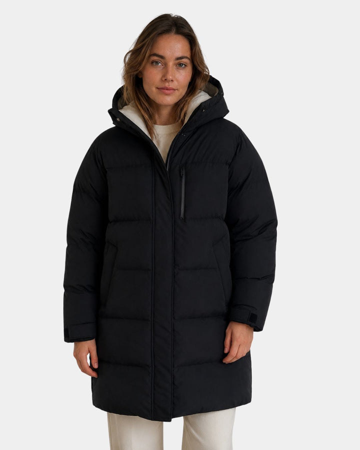 Dorélie | Long Quilted Hooded Coat