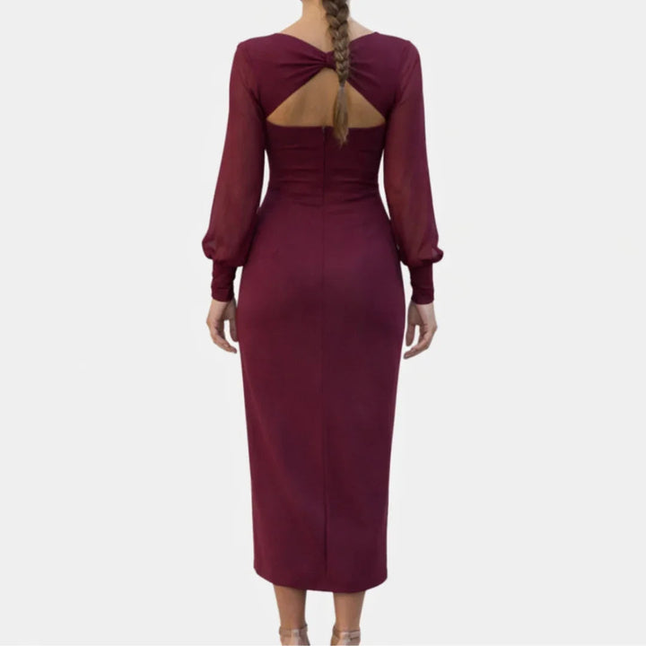 Lucie | Midi Wrap Dress with Sleeves