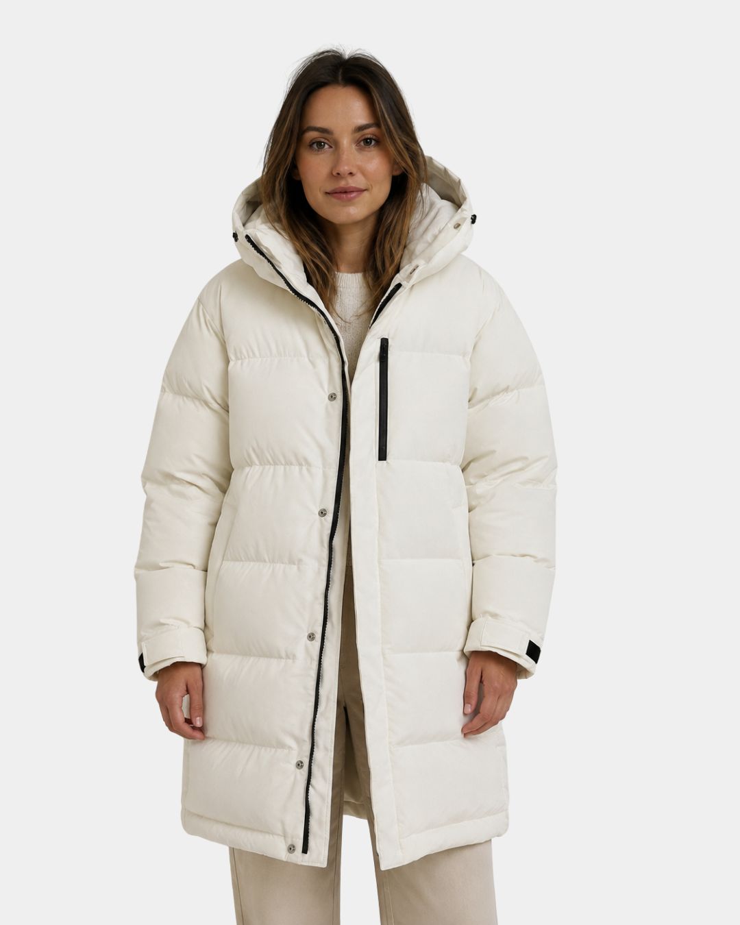 Dorélie | Long Quilted Hooded Coat