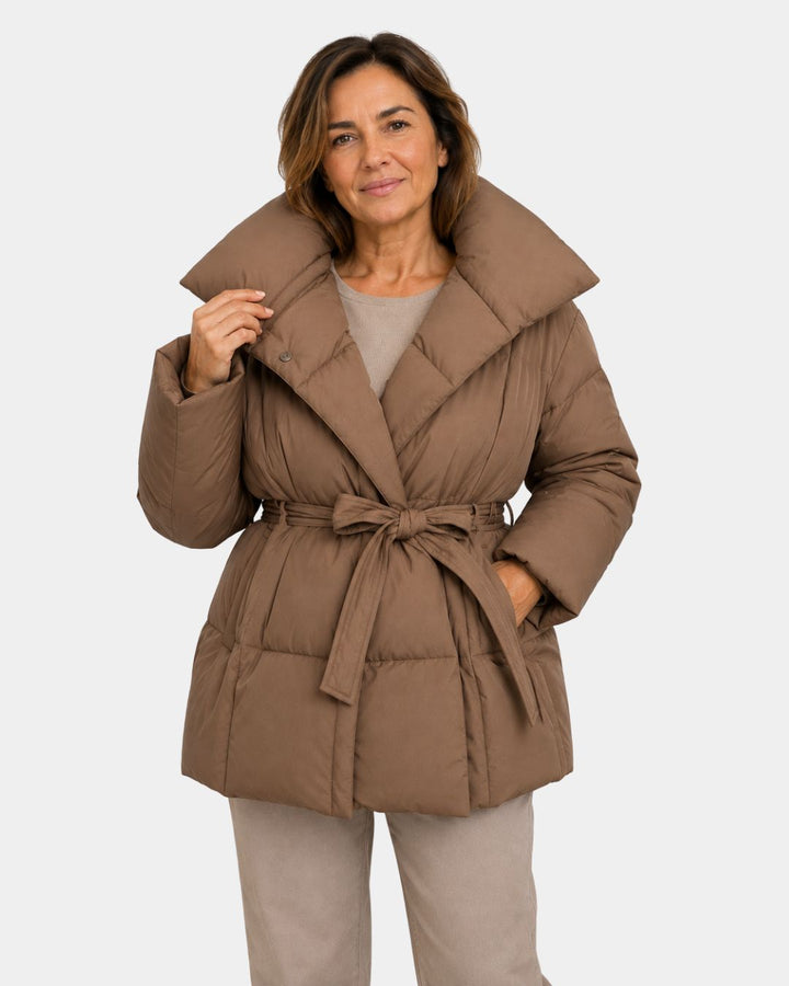 Alixène | Women's Quilted Jacket with Waist Belt