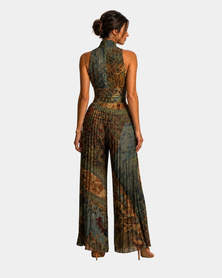 Guénola | Pleated Jumpsuit with Pattern