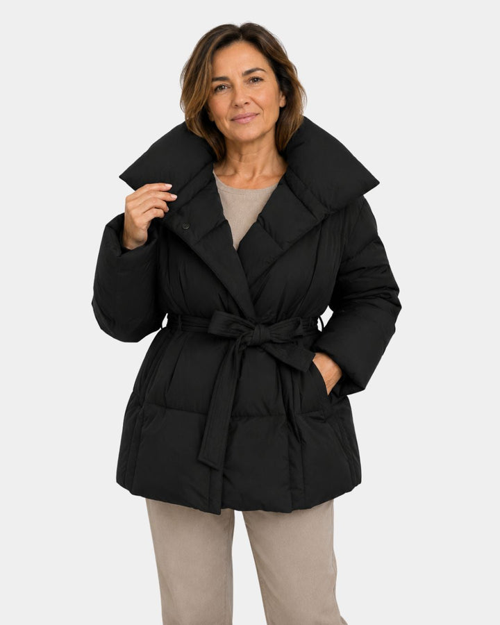Alixène | Women's Quilted Jacket with Waist Belt