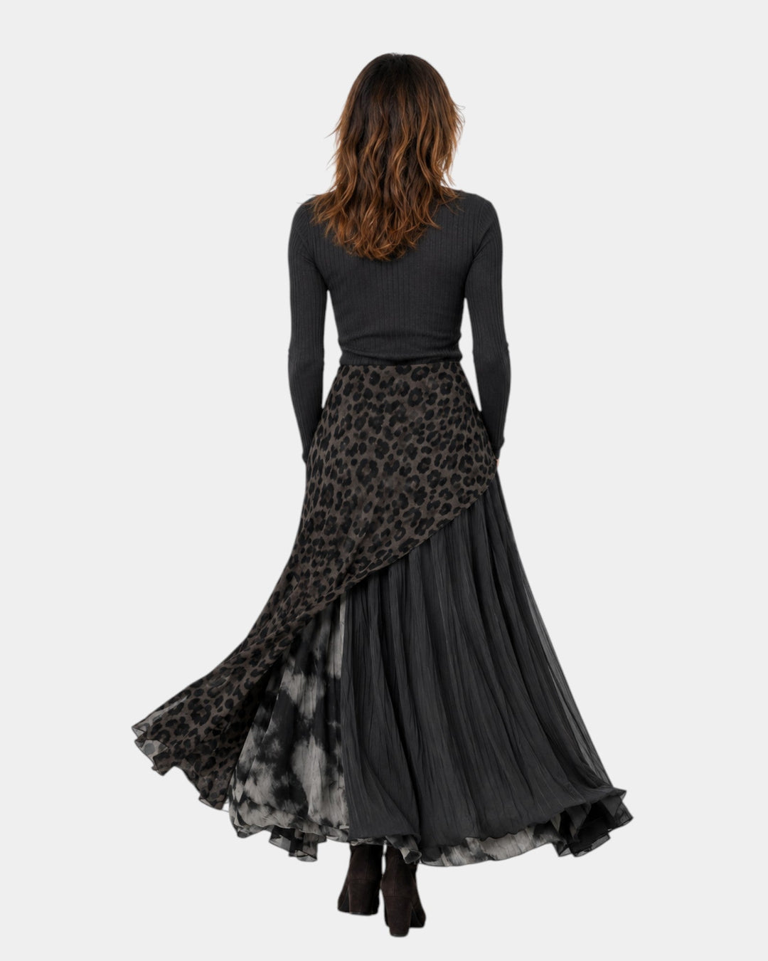 Nkem | Long Leopard Print Dress