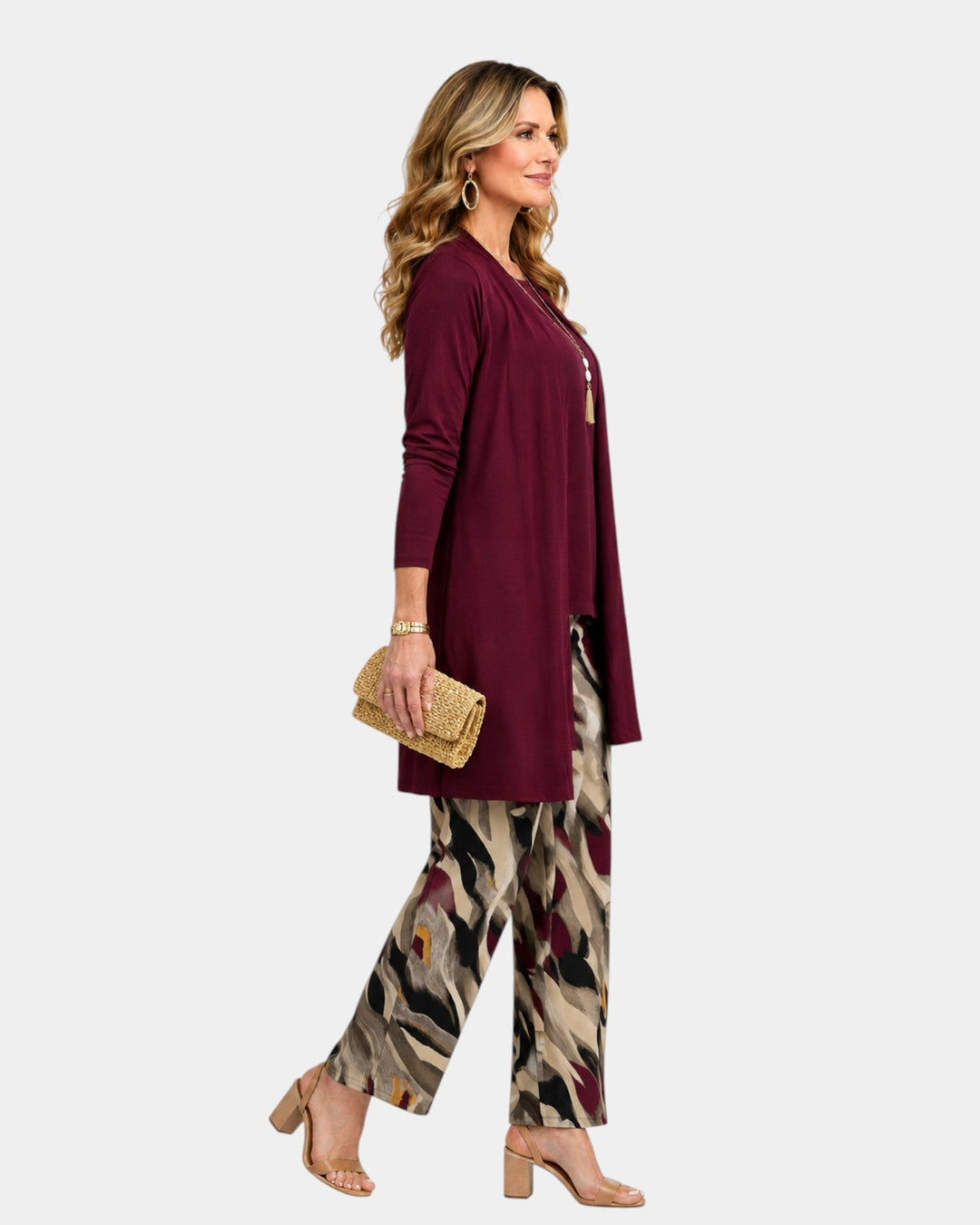 Ingrid | Three-Piece Wine Print Set