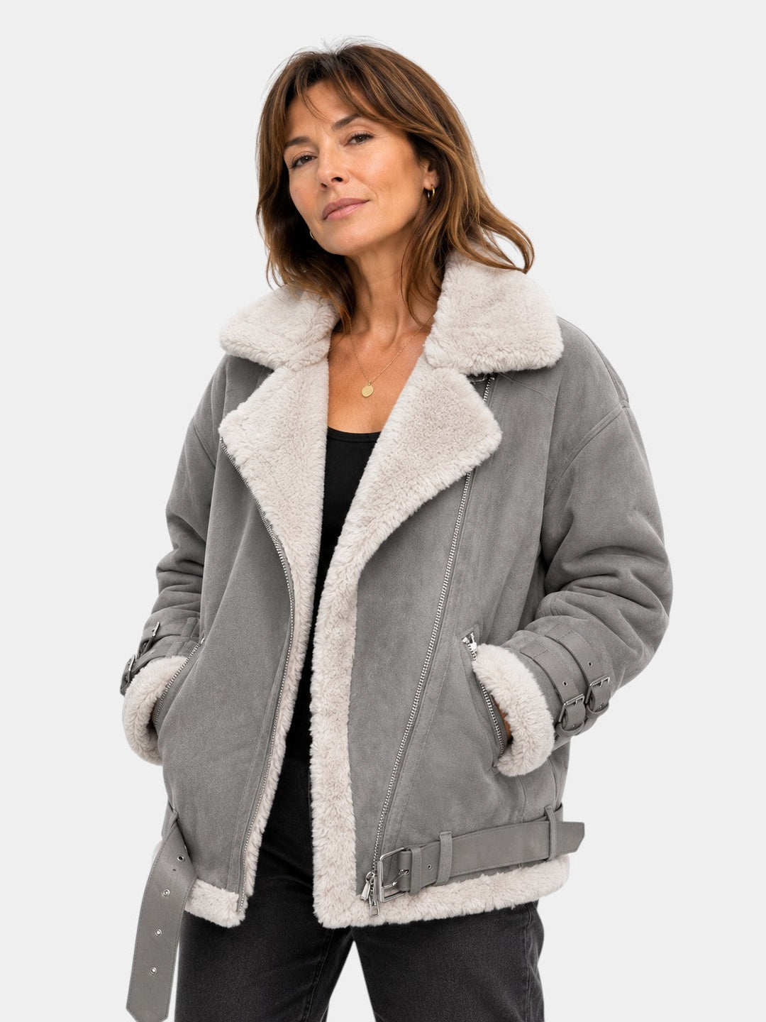 Estélya | Premium Sheepskin Effect Coat
