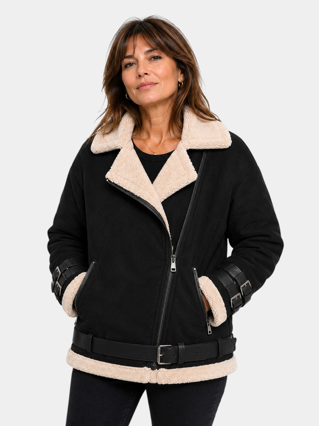 Estélya | Premium Sheepskin Effect Coat