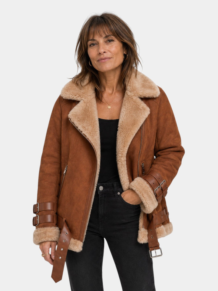 Estélya | Premium Sheepskin Effect Coat