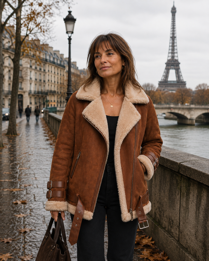 Estélya | Premium Sheepskin Effect Coat