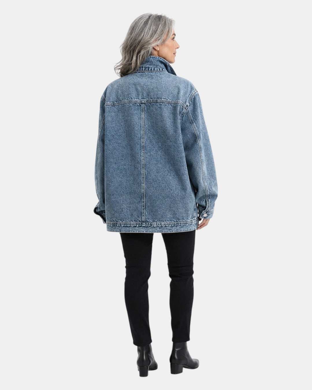 Lucie | Vintage Washed High Collar Jacket